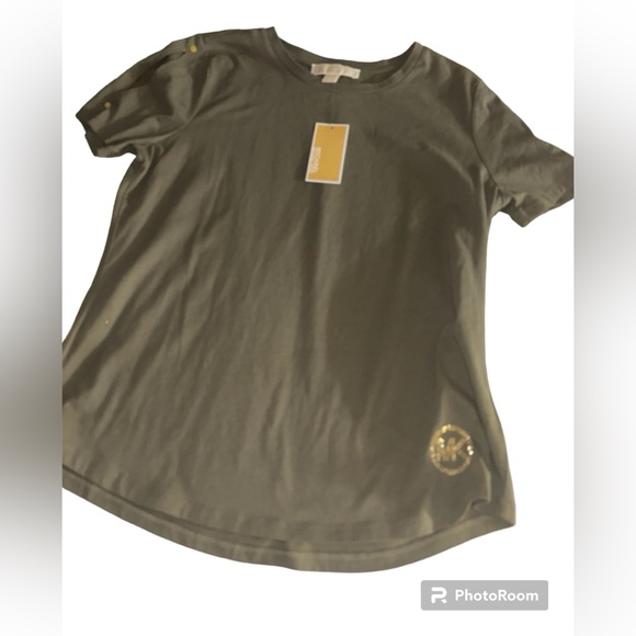 COPY - BNWT MK army green logo top - Picture 2 of 7